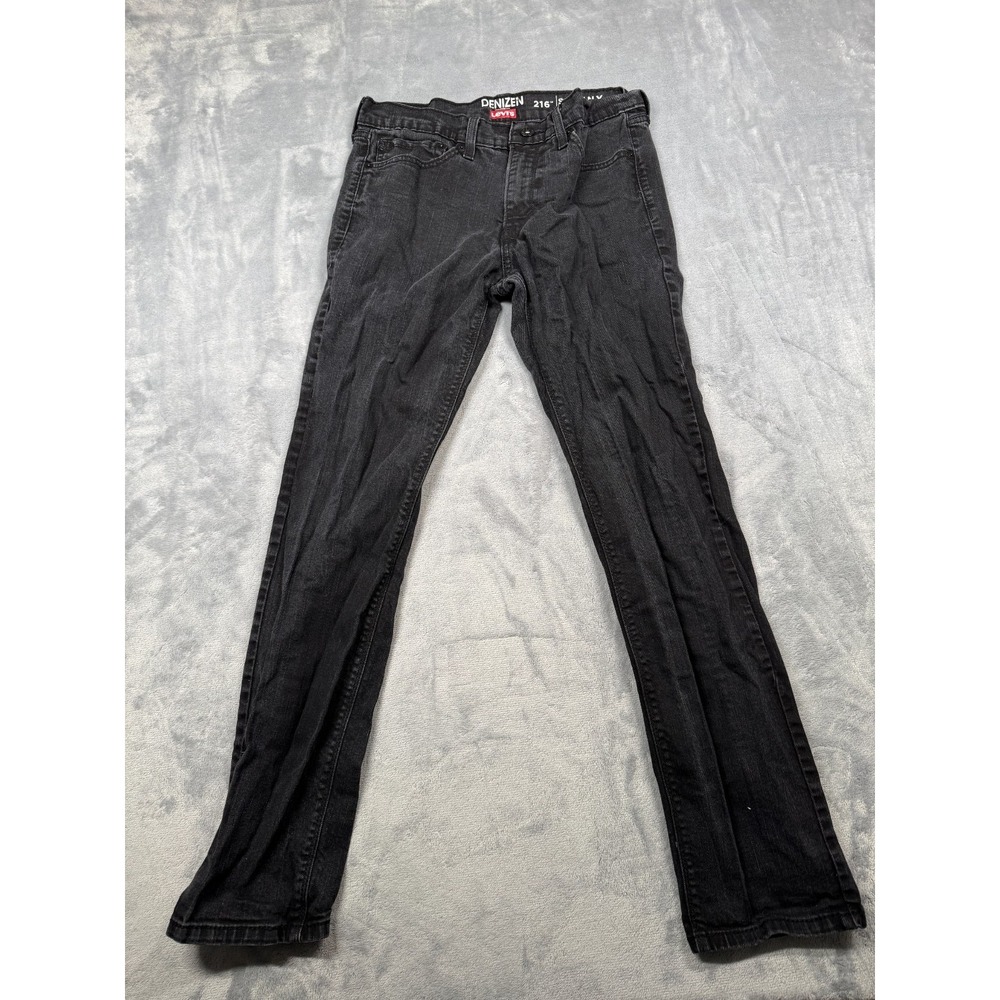 Vintage Denizen From Levi's 216 Jeans Mens 32x32 Black Washed Denim Skinny Fit